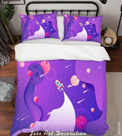 3D Planet  Astronaut Spaceship Quilt Cover Set Bedding Set Duvet Cover Pillowcases WJ 9387- Jess Art Decoration