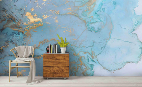 3D Blue Ocean Marble Texture Wall Mural Wallpaper 20- Jess Art Decoration