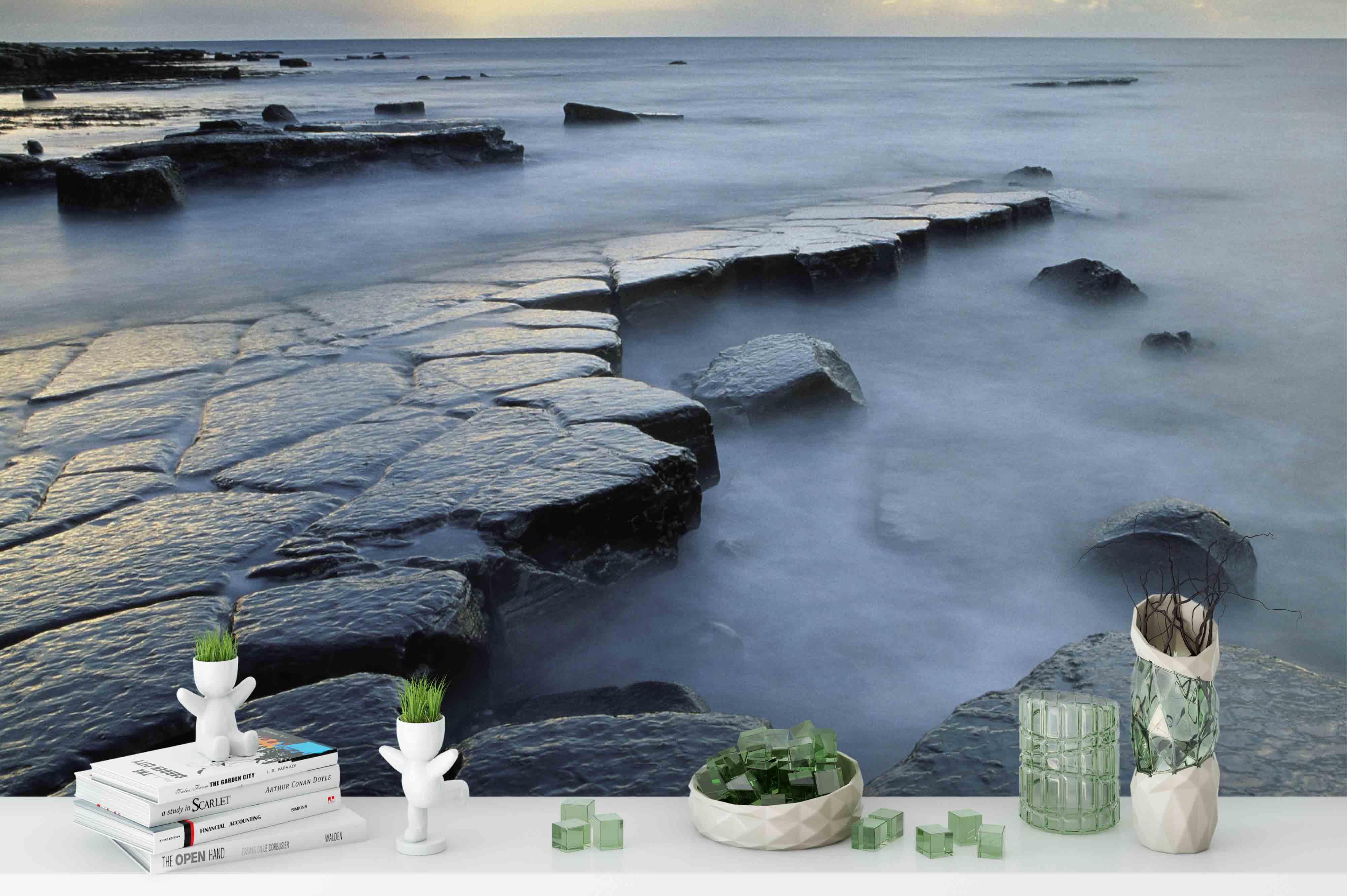 3D Stone Water Mist Wall Mural Wallpaper 196- Jess Art Decoration