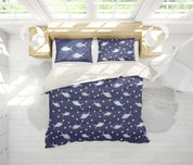 3D Blue Cartoon Fish Quilt Cover Set Bedding Set Pillowcases 20- Jess Art Decoration