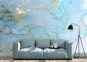 3D Watercolor Blue Marble Texture Wall Mural Wallpaper LQH 107- Jess Art Decoration