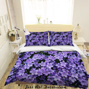 3D Purple Floral Quilt Cover Set Bedding Set Duvet Cover Pillowcases 167- Jess Art Decoration