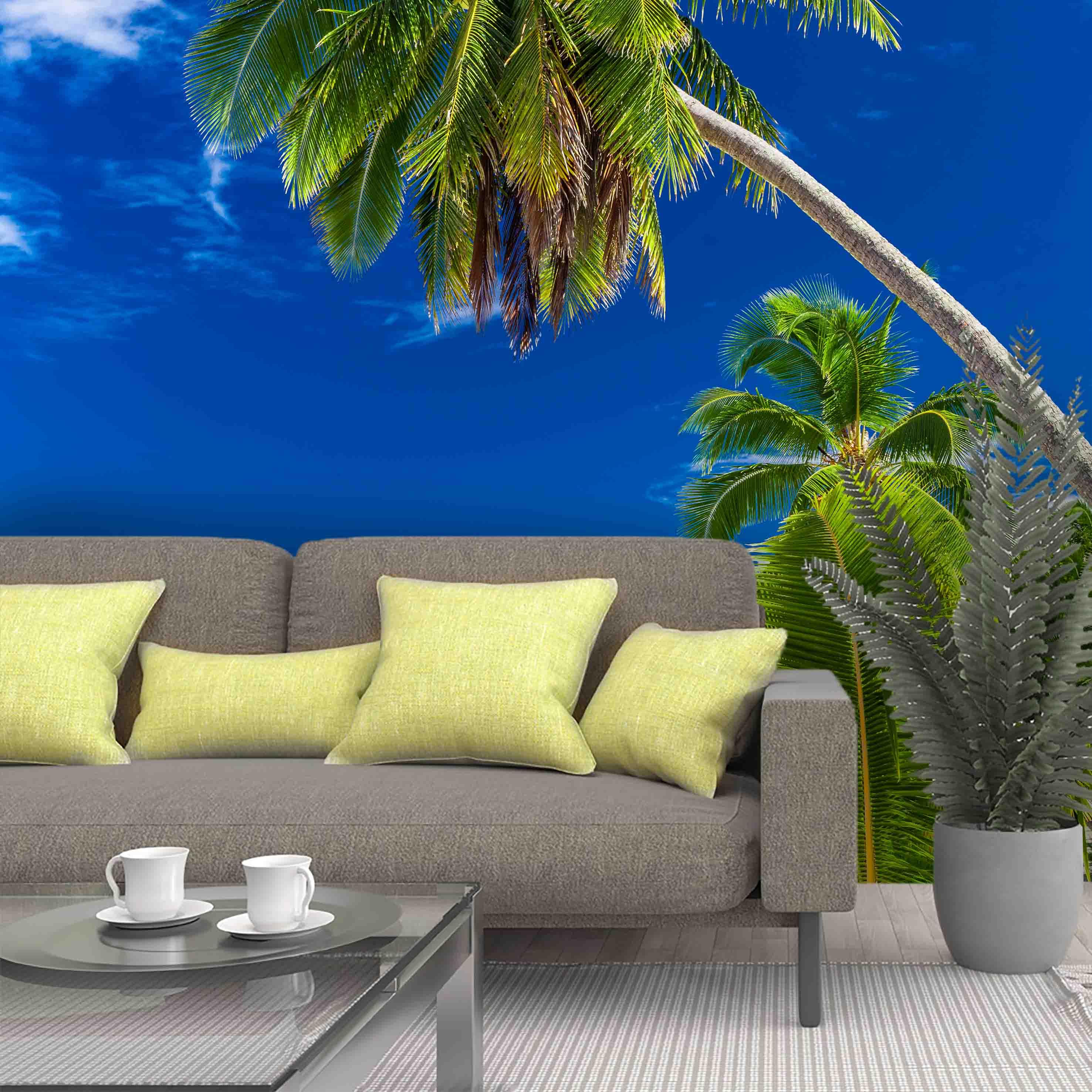3D  Blue Sky Tropical Plants Wall Mural Wallpaper 41- Jess Art Decoration