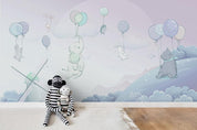 3D Blue Balloon Bears Wall Mural Wallpaper 16- Jess Art Decoration