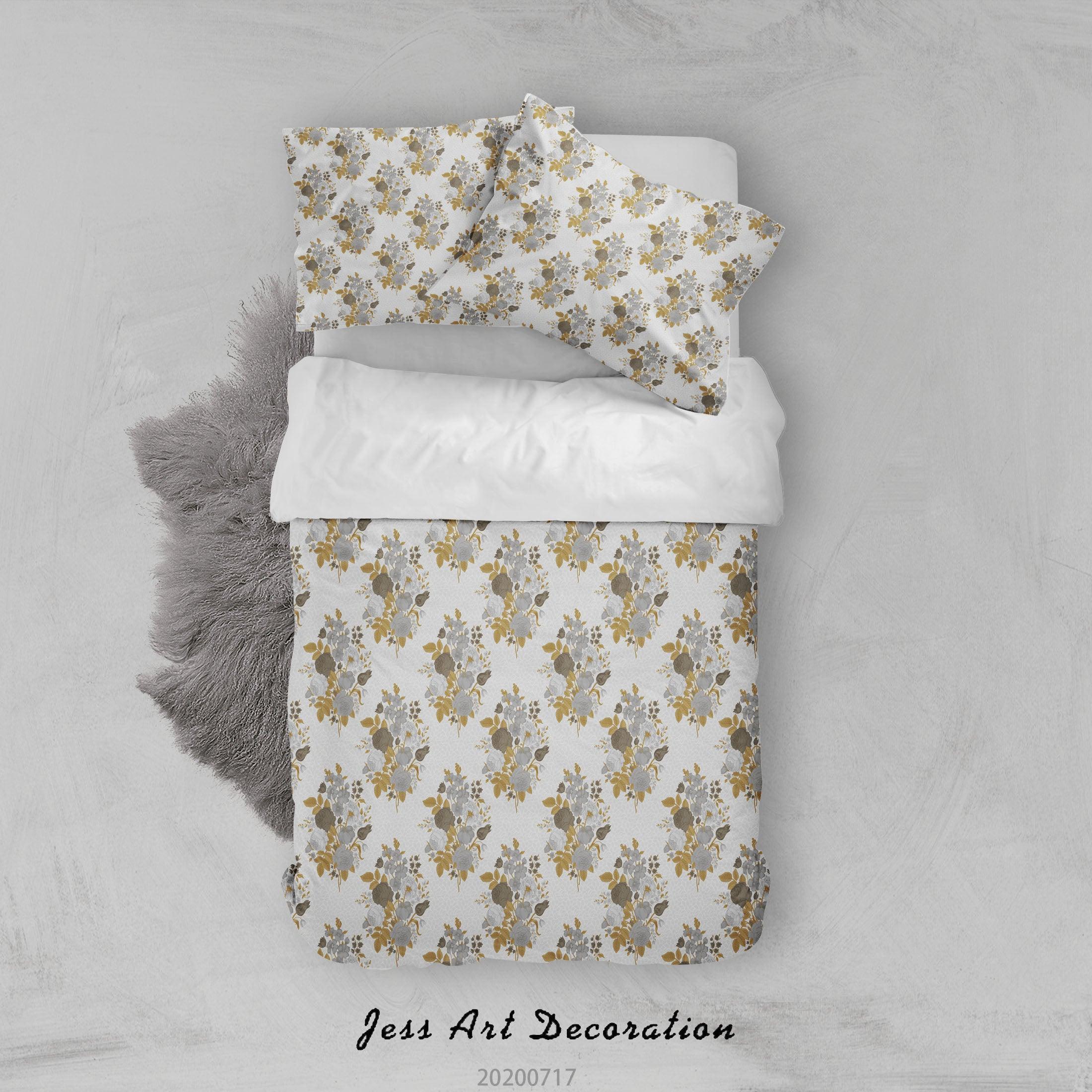3D Vintage Floral Quilt Cover Set Bedding Set Duvet Cover Pillowcases WJ 1532- Jess Art Decoration