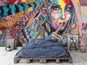 3D Colorful Graffitil Beauty Wall Mural Wallpaper 22- Jess Art Decoration