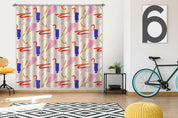 3D Abstract Color Graphics Curtains and Drapes LQH 2- Jess Art Decoration