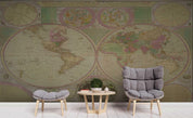 3D Retro World Map Wall Mural Wallpaper 39 LQH- Jess Art Decoration