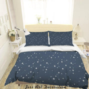 3D Black Stars Quilt Cover Set Bedding Set Duvet Cover Pillowcases SF99- Jess Art Decoration