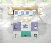 3D Purple Cartoon Pattern Quilt Cover Set Bedding Set Pillowcases 22- Jess Art Decoration