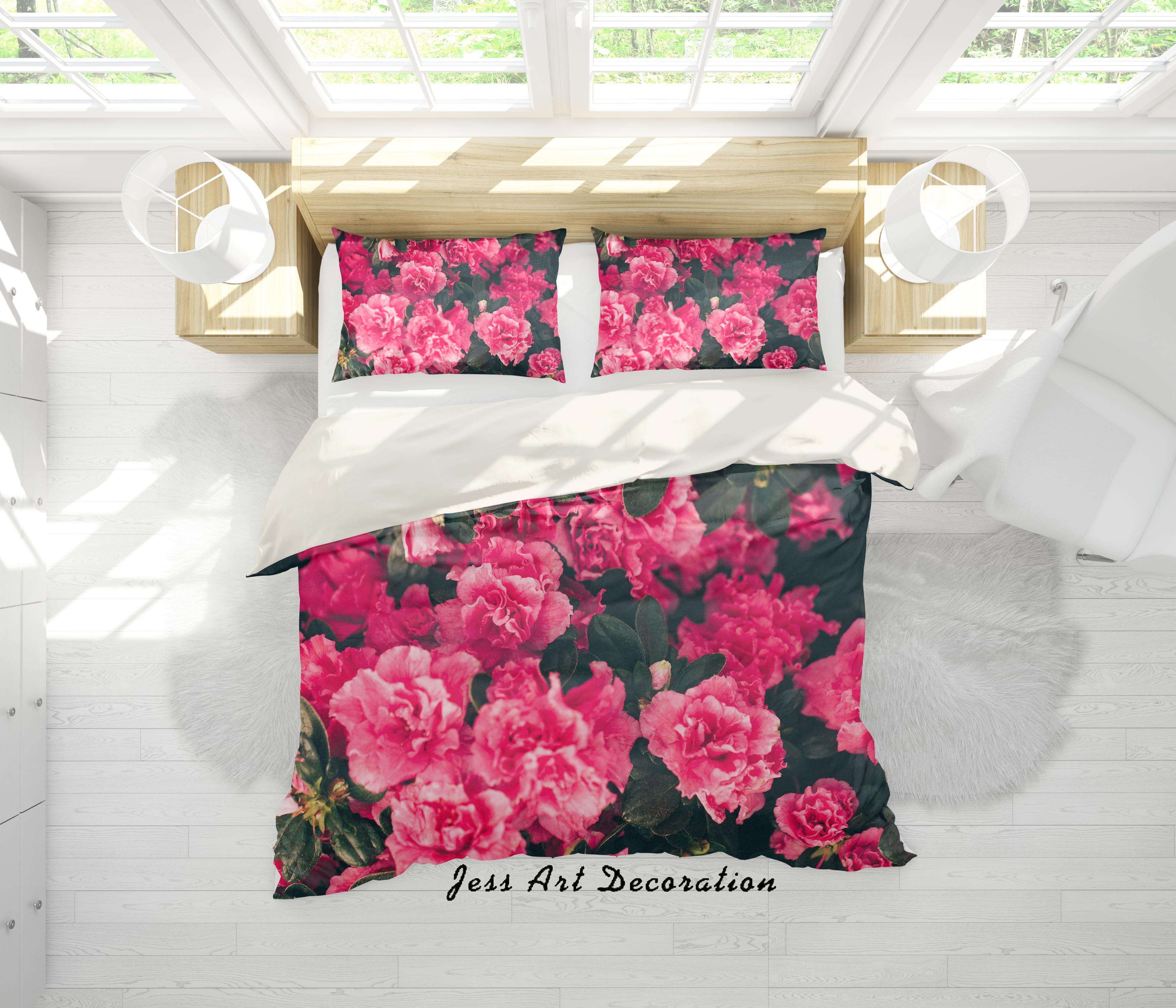 3D Red Rose Floral Quilt Cover Set Bedding Set Pillowcases 29- Jess Art Decoration