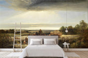 3D pastoral scenery oil painting wall mural wallpaper 35- Jess Art Decoration