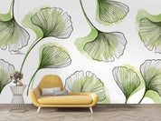 3D Green Ginkgo Leaves Wall Mural Wallpaper SF 01- Jess Art Decoration