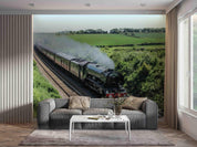 3D Green Forest Train Railroad Track Wall Mural Wallpaper LQH 257- Jess Art Decoration