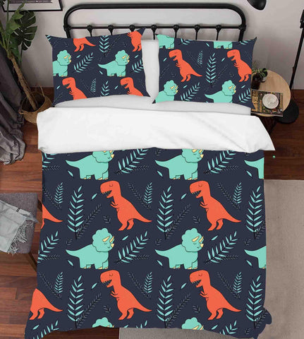 3D Dinosaur Pattern Quilt Cover Set Bedding Set Pillowcases 22- Jess Art Decoration