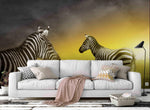 3D zebra yellow wall mural wallpaper 97- Jess Art Decoration