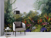 3D Tropical Forest Plant Flower Wall Mural Wallpaper GD 2564- Jess Art Decoration