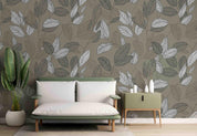 3D Vintage Leaf Pattern Wall Mural Wallpaper GD 4727- Jess Art Decoration