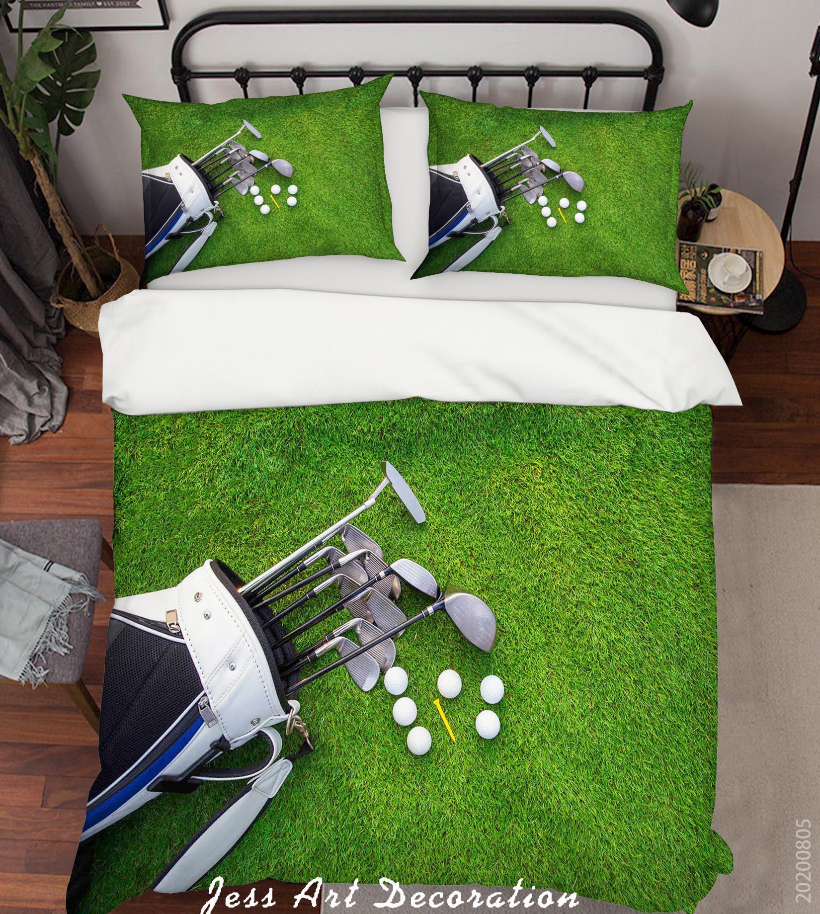 3D Golf Course Quilt Cover Set Bedding Set Duvet Cover Pillowcases LXL 9- Jess Art Decoration