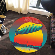 3D Led Zeppelin Rock Band Non-Slip Round Rug Mat 80- Jess Art Decoration