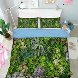 3D Tropical Green Plant Quilt Cover Set Bedding Set Pillowcases  84- Jess Art Decoration