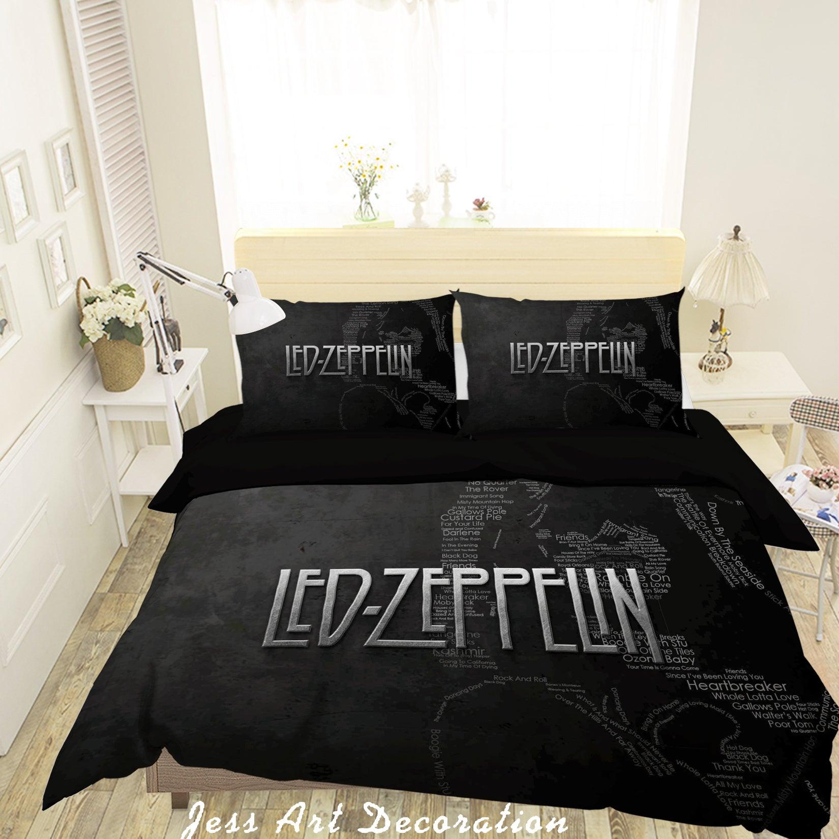 3D Rock Band Led Zeppelin Quilt Cover Set Bedding Set Pillowcases 71- Jess Art Decoration