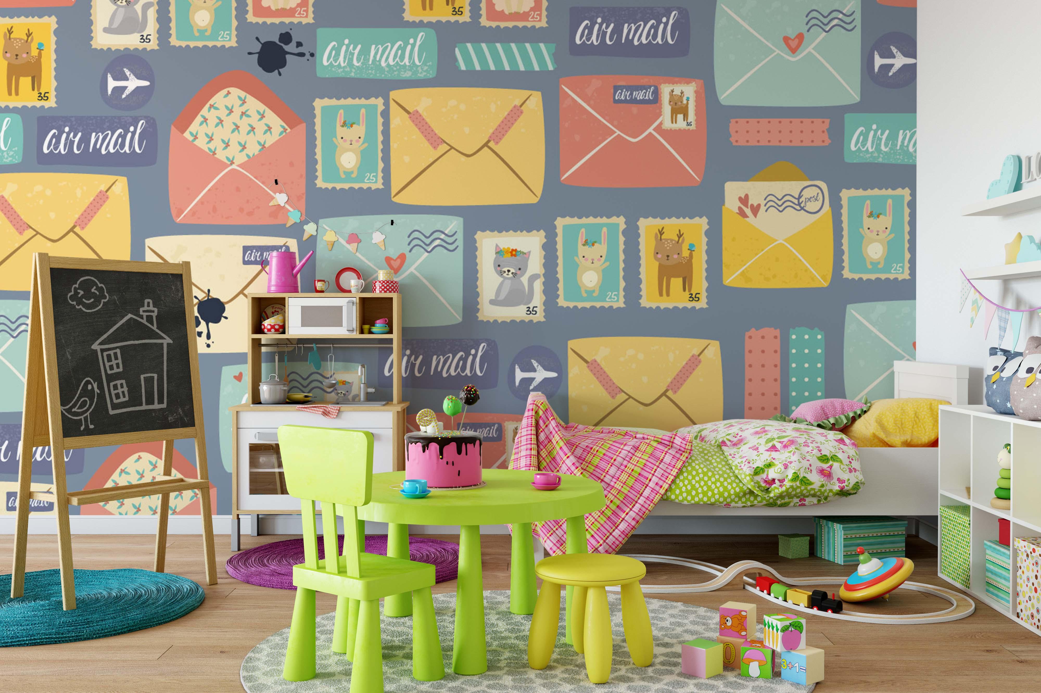 3D Color Envelope Wall Mural Wallpaper 124- Jess Art Decoration