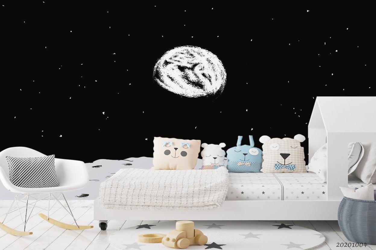 3D Cartoon Planet Astronaut Wall Mural Wallpaper WJ 1433- Jess Art Decoration