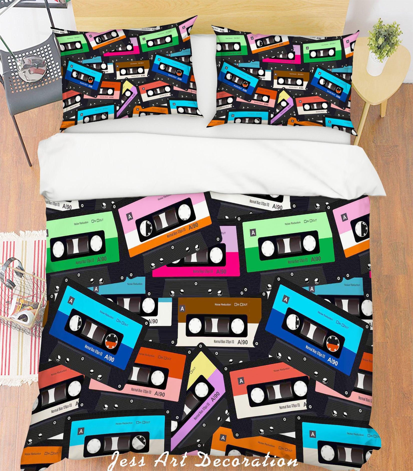 3D Color Magnetic Tape Animals Quilt Cover Set Bedding Set Pillowcases  44- Jess Art Decoration