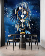 3D Watercolor Dreamcatcher Eagle Blue Wall Mural Wallpaper GD 2578- Jess Art Decoration