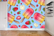 3D Ice Lolly Strawberry Wall Mural Wallpaper 44- Jess Art Decoration