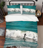 3D Sea Surfing Quilt Cover Set Bedding Set Duvet Cover Pillowcases LXL 228- Jess Art Decoration