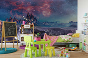 3D Purple Star Rock Mountain Wall Mural Wallpaper 155- Jess Art Decoration