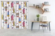 3D Hand Drawn Cactus Potted Plant Curtains and Drapes LQH 74- Jess Art Decoration