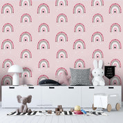 3D Cartoon Rainbow Pink Wall Mural Wallpaper A187 LQH- Jess Art Decoration