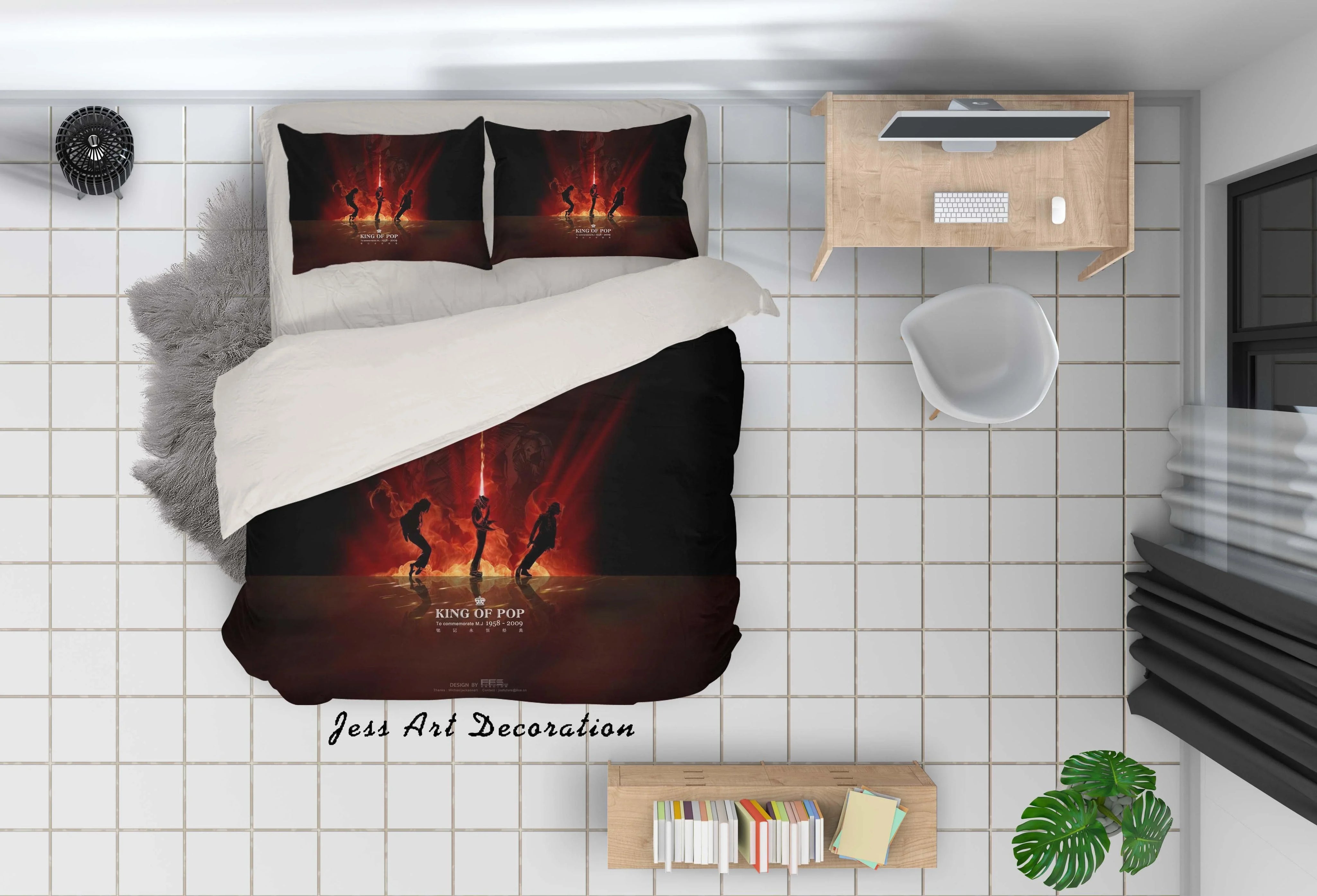 3D Michael Jackson Quilt Cover Set Bedding Set Pillowcases 101- Jess Art Decoration
