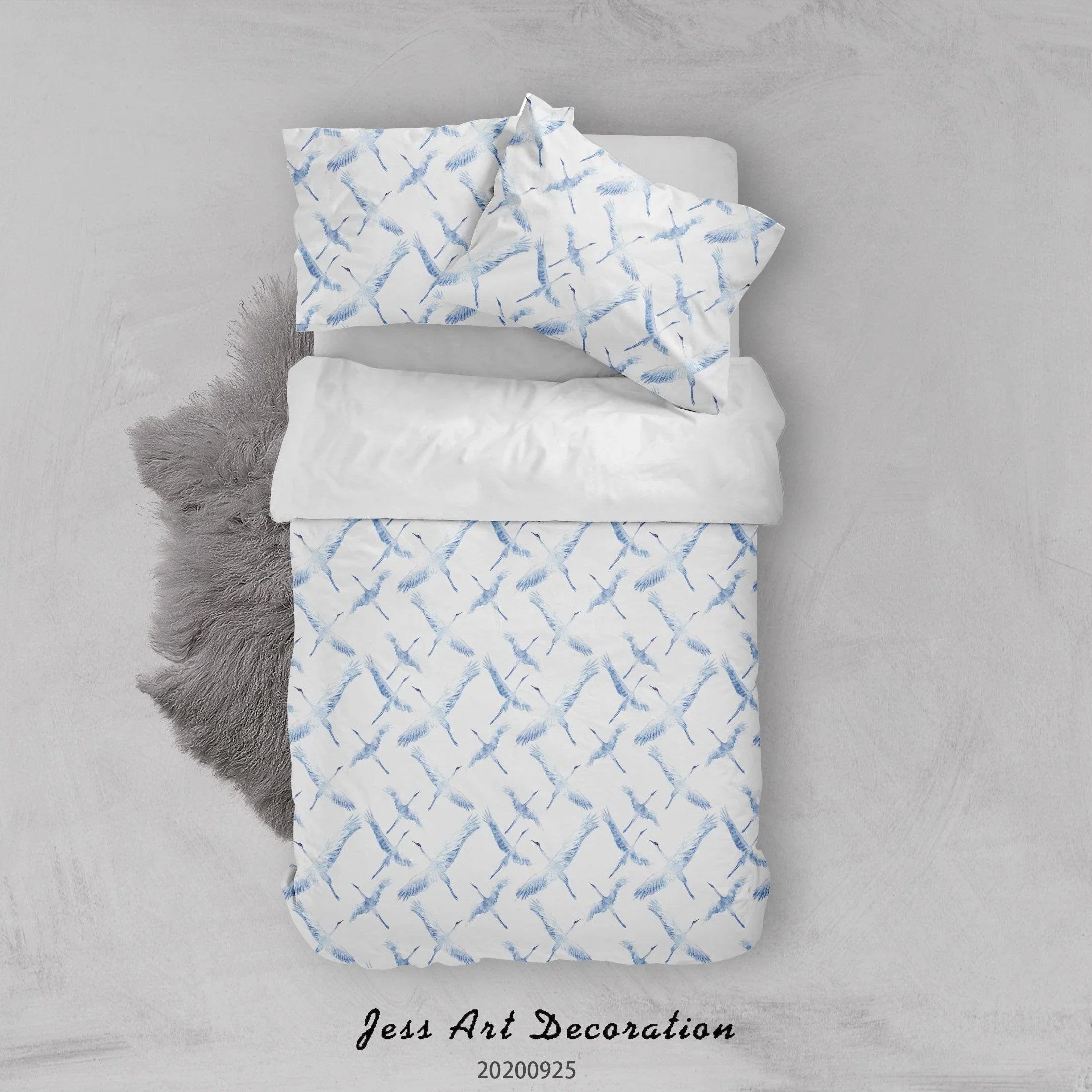 3D Cartoon Animal Crane Pattern Quilt Cover Set Bedding Set Duvet Cover Pillowcases WJ 6488- Jess Art Decoration