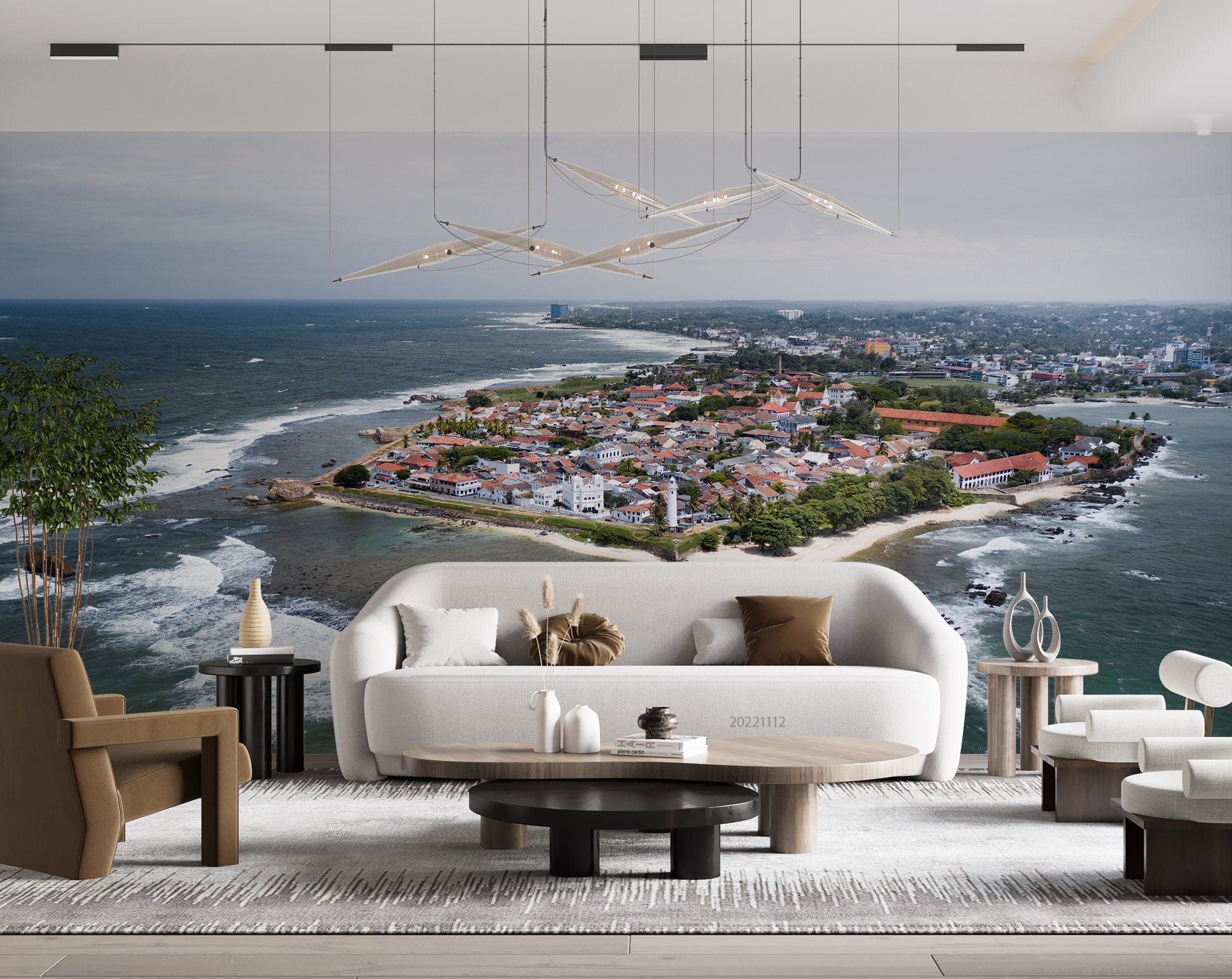 3D Aerial View Galle City Sri Lanka Wall Mural Wallpaper GD 2429- Jess Art Decoration