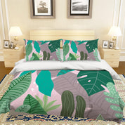 3D Leaves Plants Quilt Cover Set Bedding Set Pillowcases 44- Jess Art Decoration
