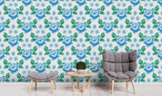 3D Blue Floral Wall Mural Wallpaper SF60- Jess Art Decoration
