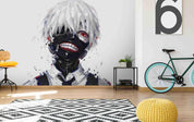 3D Masked Dark Anime Boy dark masked anime boy mural wall mural wallpaper for teen room