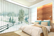 3D Winter Nature Landscape Curtains and Drapes LQH 157- Jess Art Decoration