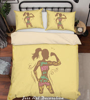 3D Girl's Lifestyle Body Fitness Quilt Cover Set Bedding Set Duvet Cover Pillowcases LXL 79- Jess Art Decoration