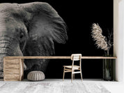 3D Black Elephant Wall Mural Wallpaper sww  43- Jess Art Decoration