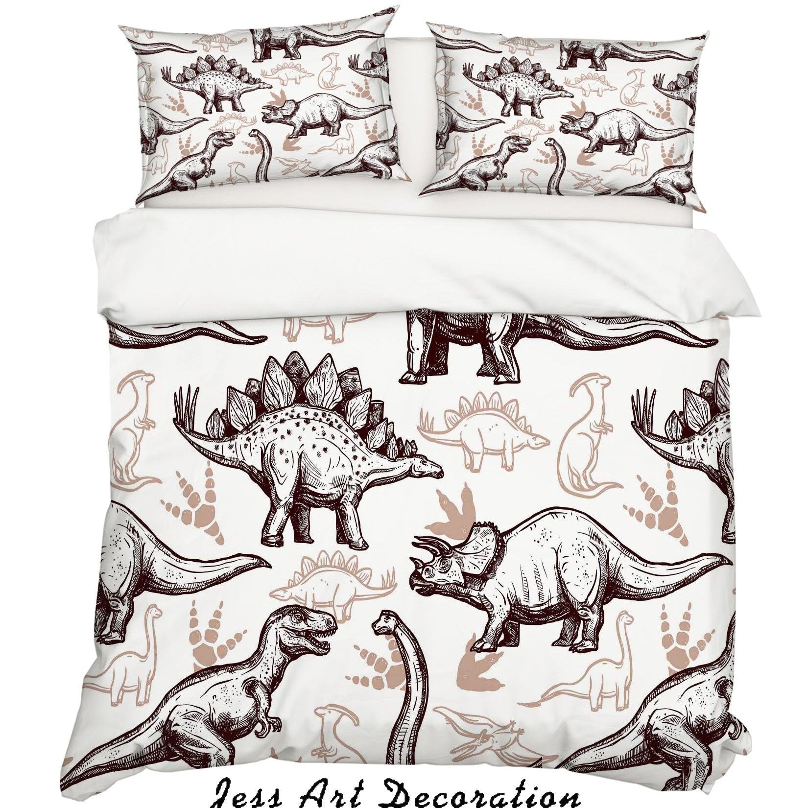 3D Two Color Dinosaur Pattern Quilt Cover Set Bedding Set Pillowcases 17- Jess Art Decoration