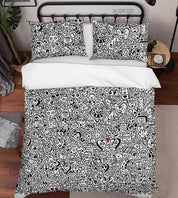 3D Abstract Art Graffiti Quilt Cover Set Bedding Set Duvet Cover Pillowcases 1- Jess Art Decoration