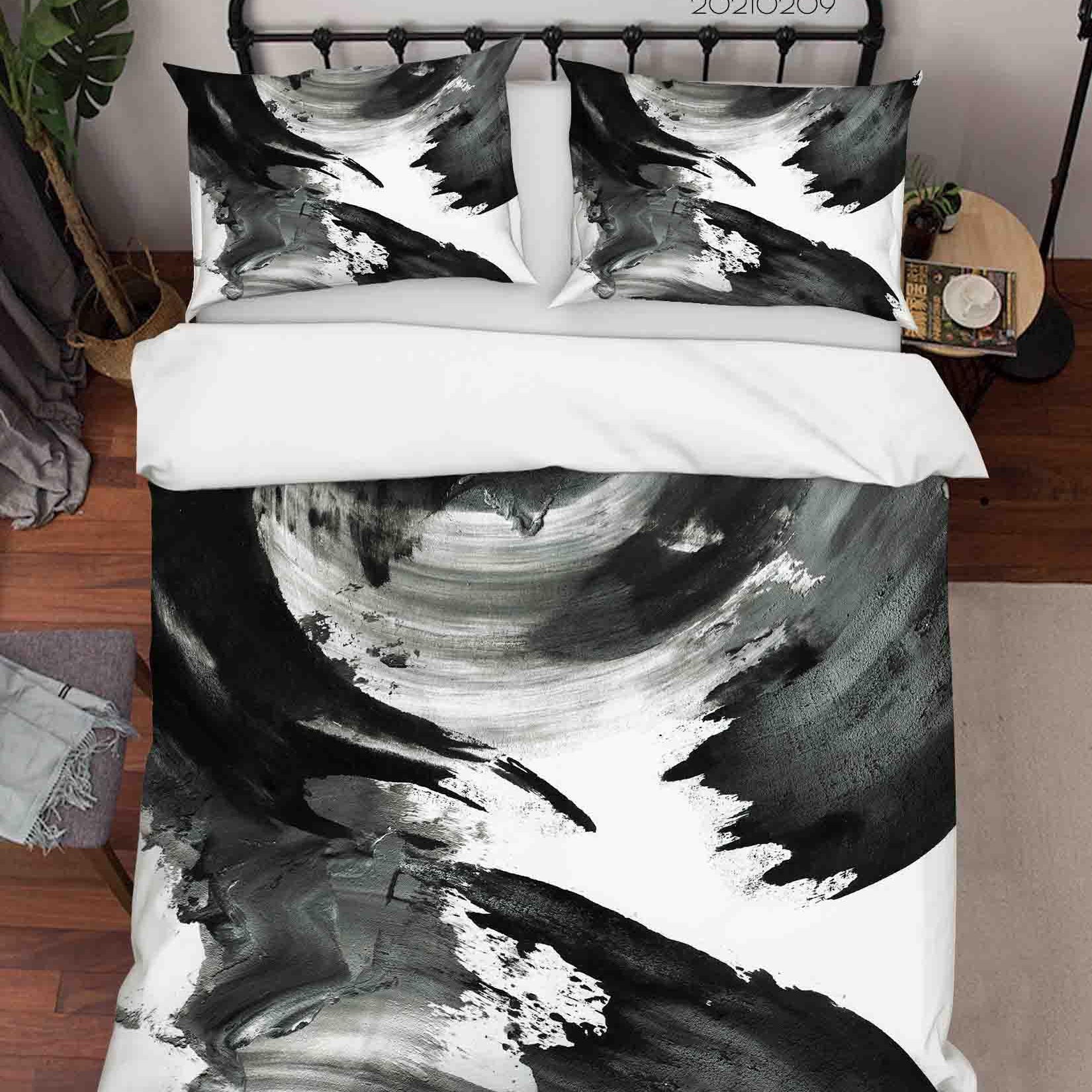 3D Abstract Ink Painting Quilt Cover Set Bedding Set Duvet Cover Pillowcases 302- Jess Art Decoration
