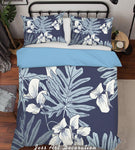 3D Black White Leaves Flowers Quilt Cover Set Bedding Set Pillowcases  179- Jess Art Decoration
