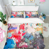 3D Color Abstract Watercolor Quilt Cover Set Bedding Set Pillowcases  47- Jess Art Decoration