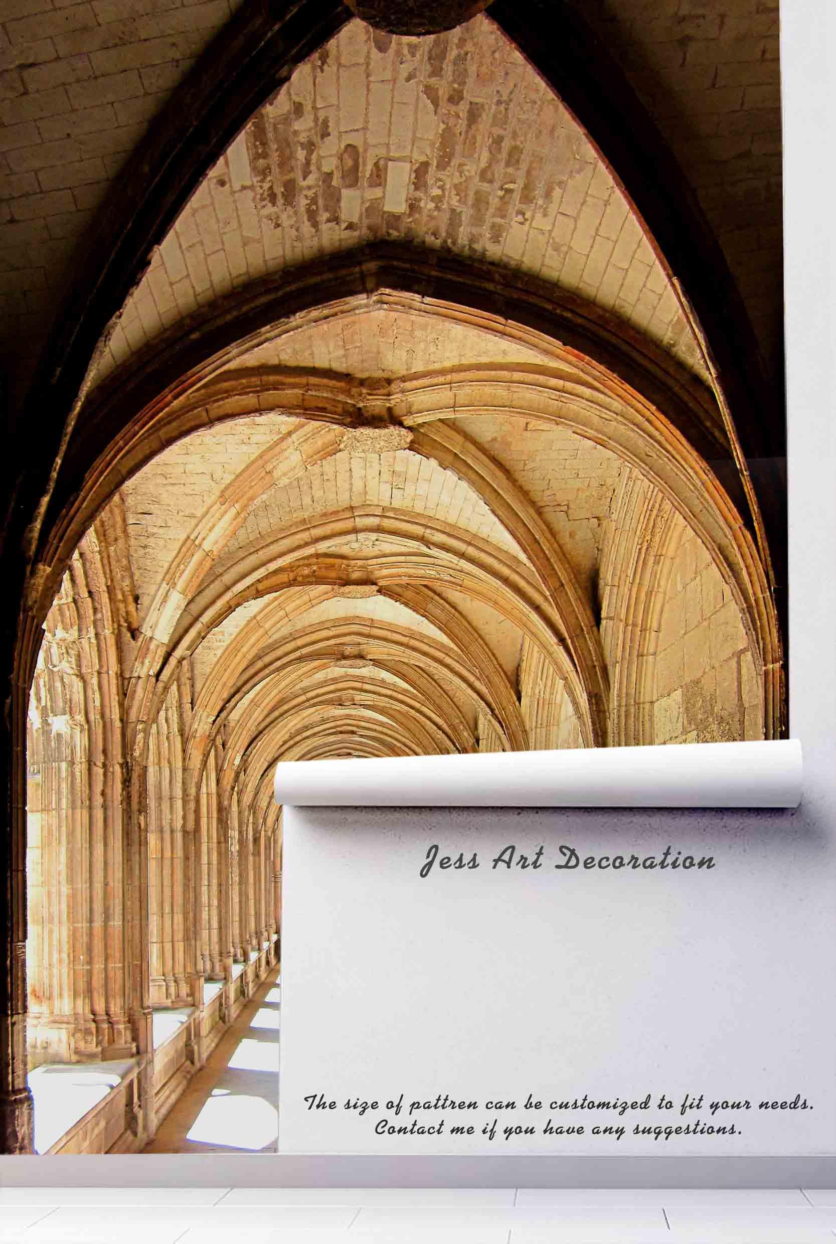 3D Arch Corridor Building Wall Mural Wallpaper 76- Jess Art Decoration